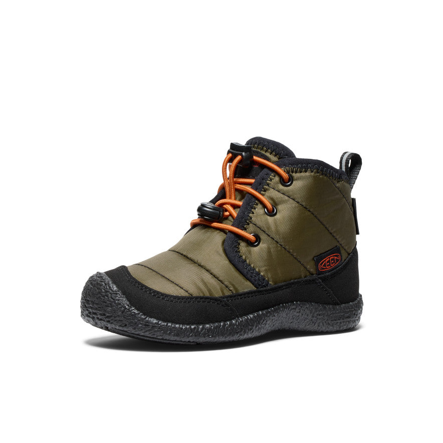 Howser II Chukka Younger Kids Boots Dark Olive/Gold Flame -  3