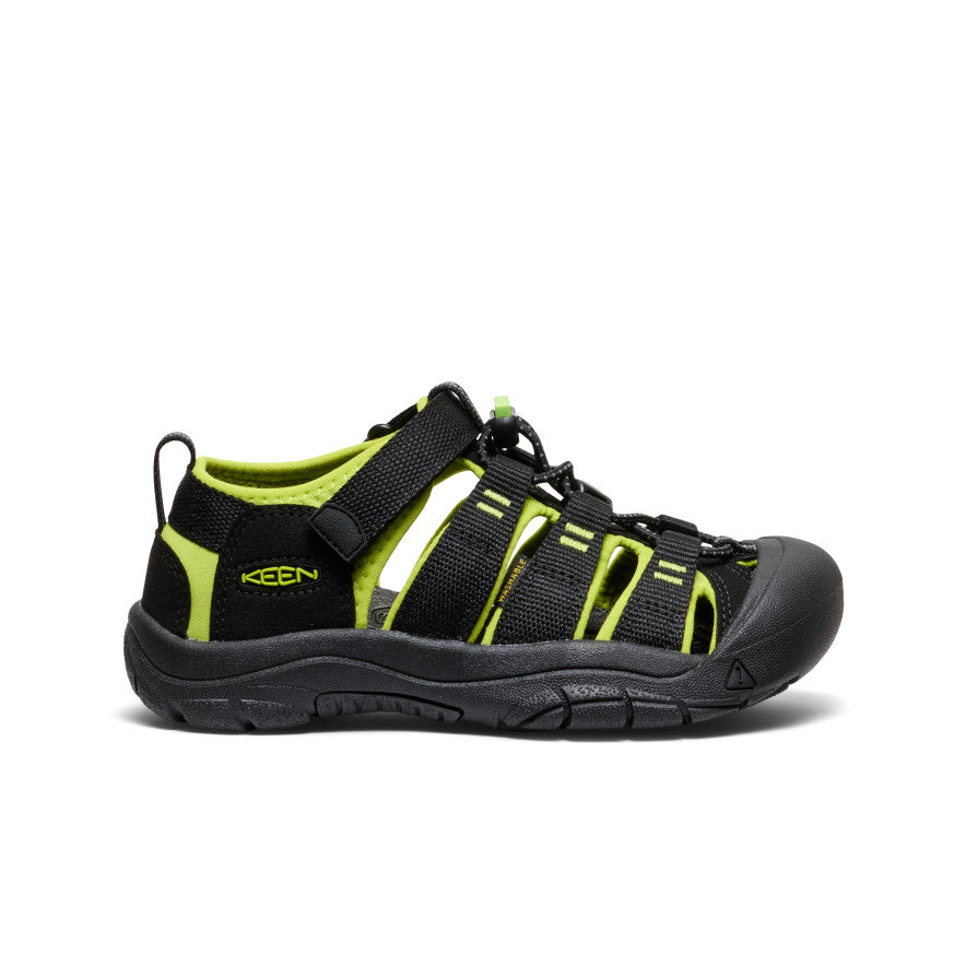 Newport H2 Older Kids Sandalen Black/Lime Green