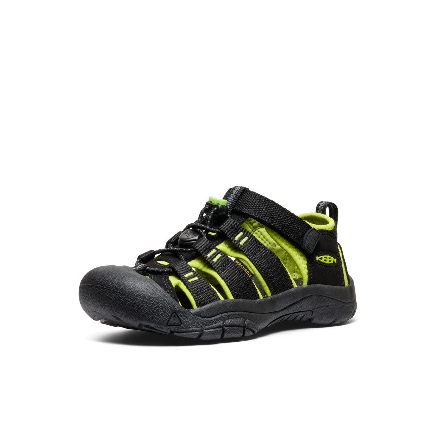 Newport H2 Older Kids Sandalen Black/Lime Green