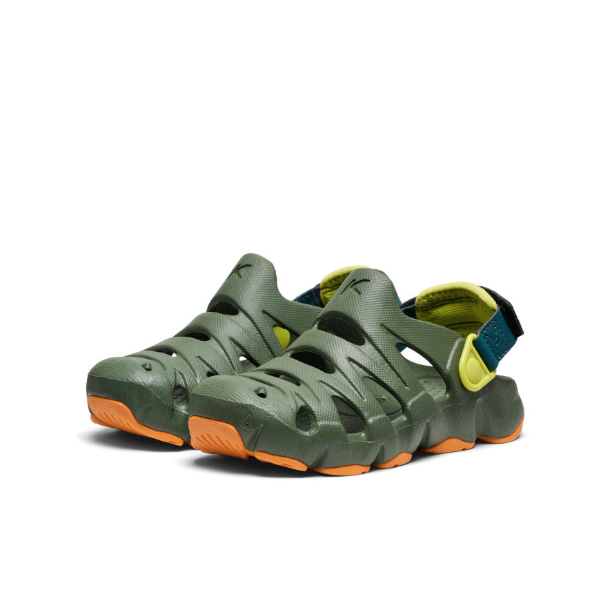 HyperFLT Clog Younger Kids Sandalen Bronze Green/Orange Peel -  2