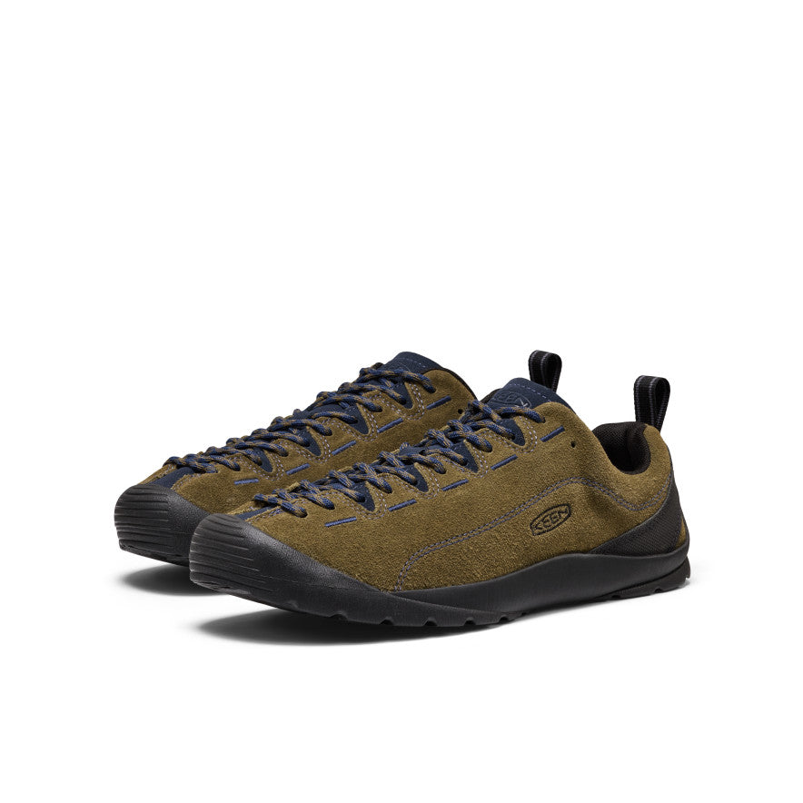 Jasper Heren Sneakers Suede Dark Olive/Naval Academy
